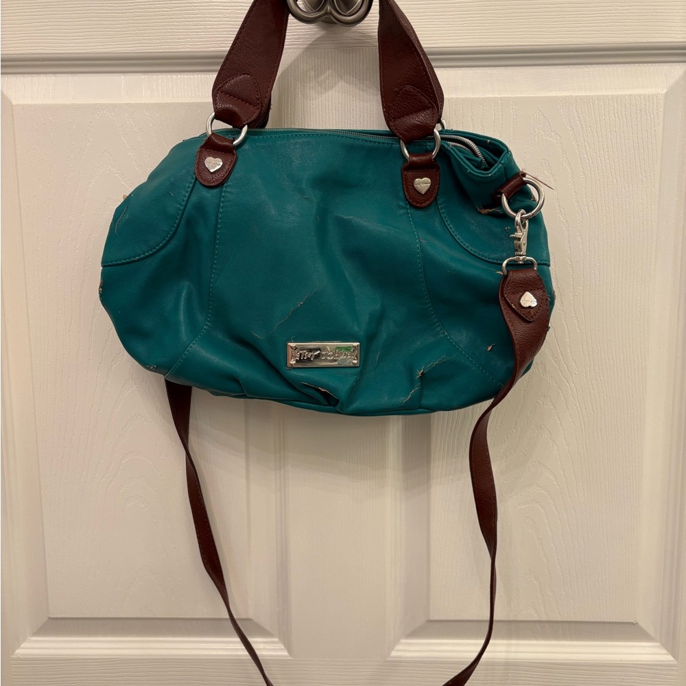 Betsey Johnson Teal and Brown Women's Bag